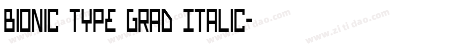 Bionic Type Grad Italic字体转换